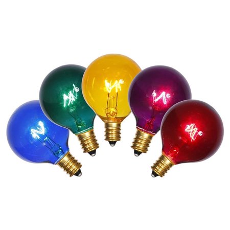 VIVIDLIGHTING G40 Multi-Color 7 watts & 120 volt.039 amp E12 Replacement Bulbs VI2497305